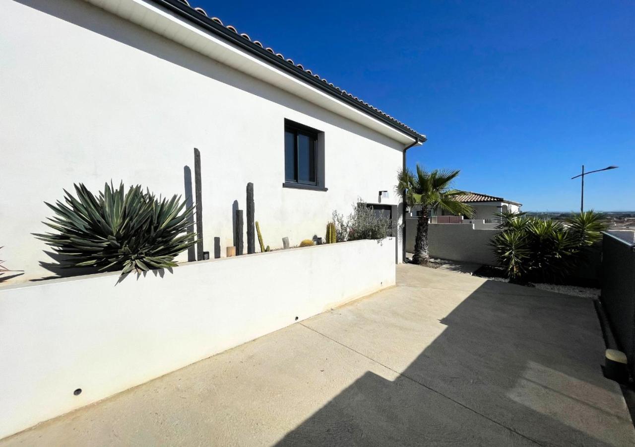 Villa Contemporaine Avec Piscine Chauffee Proche Des Plages Sauvian Exteriör bild